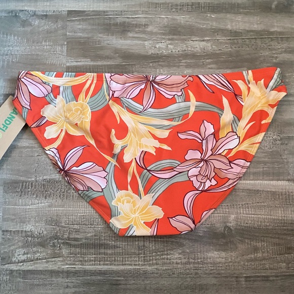 Women’s Floral Bikini Bottom - Orange and Yellow Large (12-14) - Picture 2 of 3